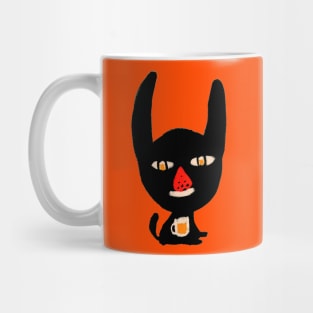 [BoutBoutBout] Strawberry-Nosed Black cat Mug